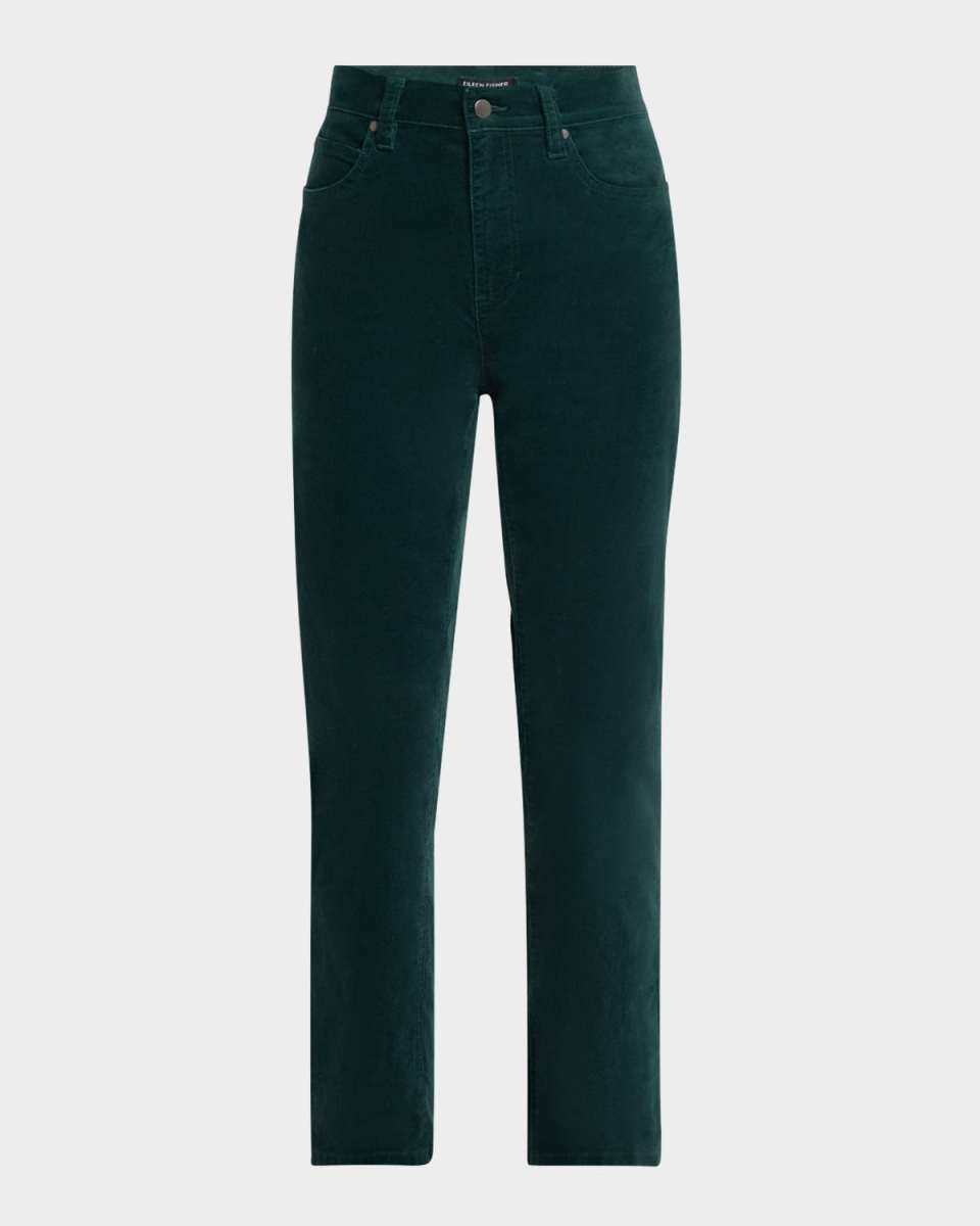 Cropped Organic Cotton Velveteen Pants
